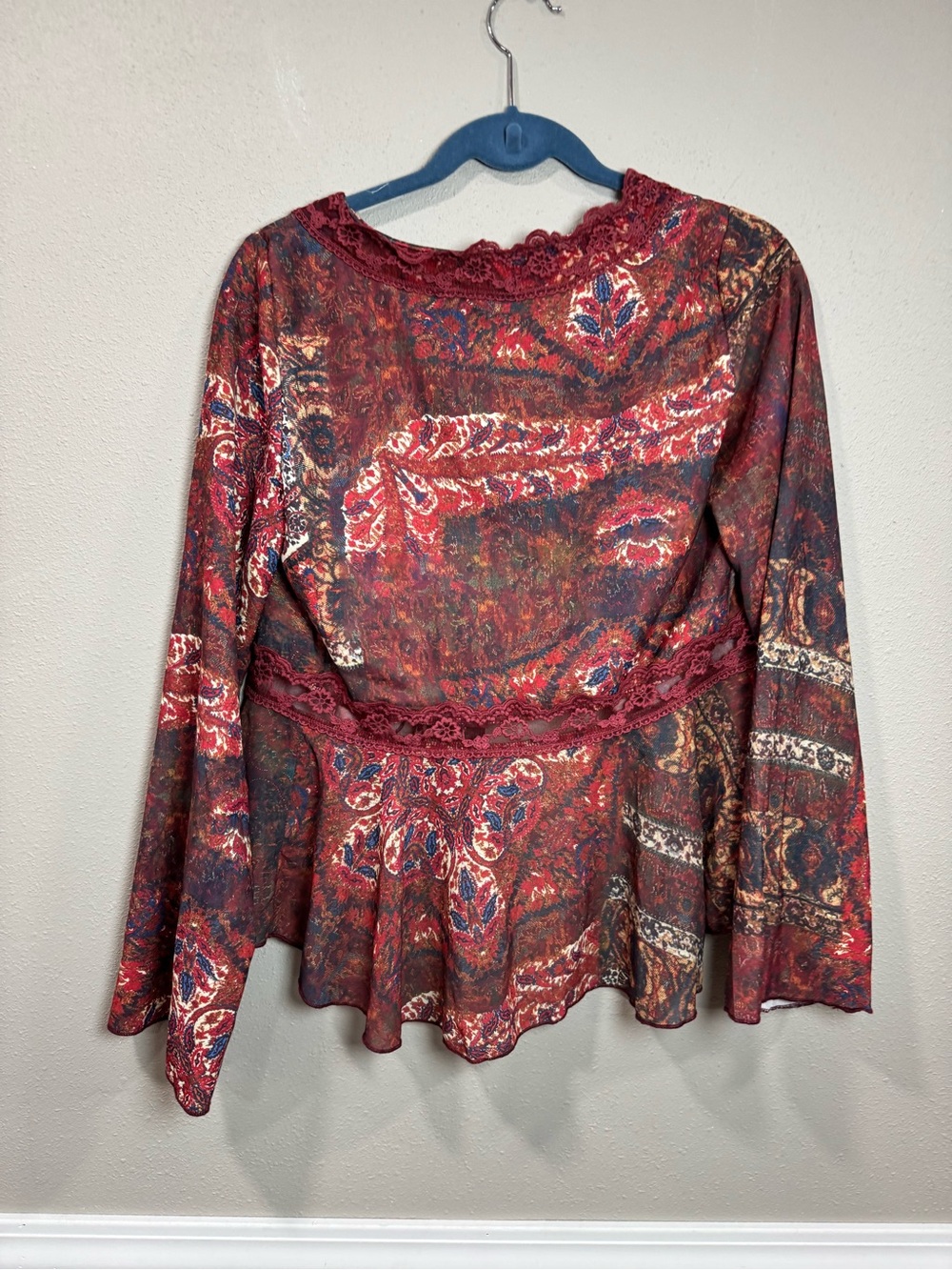 Gimmicks Front Tie Ruffle Top - Picture 9 of 10